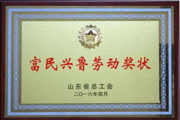 2016年富民興魯勞動(dòng)獎(jiǎng)狀